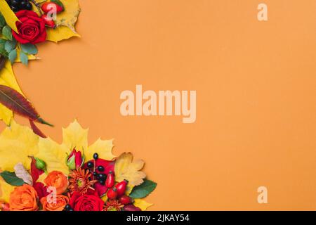 Herbst Blumenarrangement Herbst bunten Hintergrund Stockfoto