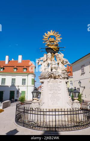 Frigyláda-szobor, Gutenberg ter, Altstadt, Gyor, Ungarn Stockfoto