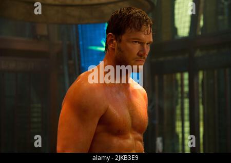 CHRIS PRATT in GUARDIANS OF THE GALAXY (2014), Regie James GUNN. QUELLE: MARVEL ENTERPRISES/MARVEL STUDIOS/VALHALLA MOTION PICTURES/ALBUM Stockfoto