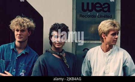 MORTEN HARKET, MAGNE FURUHOLMEN, A-HA UND PAL WAAKTAAR IN A-HA: DER FILM (2021), REGIE: THOMAS ROBSAHM UND ASLAUG HOLM. Kredit: Fond For Lyd Og Bilder / Album Stockfoto