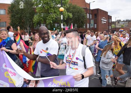 Norwich Pride, Juli 2022, Großbritannien Stockfoto