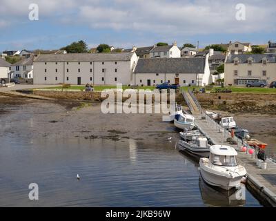 Portmahomack ist ein kleines Fischerdorf in Easter Ross, Schottland. Es befindet sich auf der Halbinsel Tarbat in der Gemeinde Tarbat. VEREINIGTES KÖNIGREICH Stockfoto