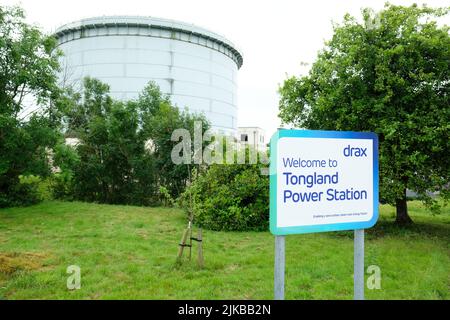 Das von Drax betriebene Kraftwerk Tongland ist ein Wasserkraftwerk, das im Jahr 1930s in der Nähe von Kirkcudbright, Dumfries und Galloway, Schottland, gebaut wurde und 2022 gebaut wurde Stockfoto