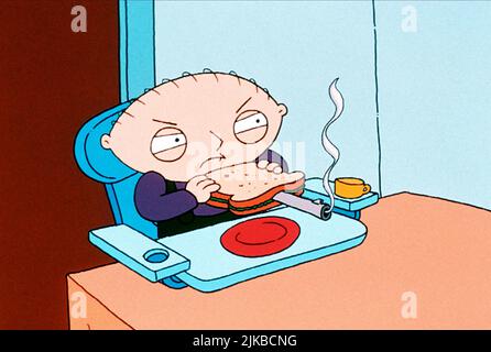 Stewie Griffin Television: Family Guy (1999) Sandwich Smoking Gun 31. Januar 1999 **WARNUNG** dieses Foto ist nur für redaktionelle Zwecke bestimmt und unterliegt dem Copyright von 20TH CENTURY FOX TELEVISION und/oder dem von der Film or Production Company beauftragten Fotografen und kann nur durch Veröffentlichungen in Verbindung mit der Förderung des obigen Films reproduziert werden. Es ist eine obligatorische Gutschrift für 20TH CENTURY FOX TELEVISION erforderlich. Der Fotograf sollte ebenfalls angerechnet werden, wenn er bekannt ist. Ohne schriftliche Genehmigung der Film Company kann keine kommerzielle Nutzung gewährt werden. Stockfoto