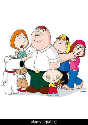 Brian Griffin, Lois Griffin, Peter Griffin, Stewie Griffin, Chris Griffin & Meg Griffin Television: Family Guy (1999) 31. Januar 1999 **WARNUNG** Dieses Foto ist nur für redaktionelle Verwendung bestimmt und unterliegt dem Copyright des FERNSEHENS 20. CENTURY FOX und/oder des Fotografen, der von der Film- oder Produktionsfirma beauftragt wurde und darf nur durch Publikationen im Zusammenhang mit der Bewerbung des oben genannten Films reproduziert werden. Eine obligatorische Gutschrift für DAS FERNSEHEN VON 20. CENTURY FOX ist erforderlich. Der Fotograf sollte auch bei Bekanntwerden des Fotos gutgeschrieben werden. Ohne schriftliche Genehmigung des Film Comp kann keine kommerzielle Nutzung gewährt werden Stockfoto