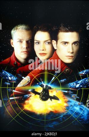 Matthew Lillard, Saffron Burrows & Freddie Prinze Jr. Film: Wing Commander (1999) Charaktere: Lt. Todd 'Maniac' Marshall, Lt. Cmdr. „Angel“ Devereaux, 1. LT. Christopher Blair Regie: Chris Roberts 12 March 1999 **WARNUNG** Dieses Foto ist nur für redaktionelle Zwecke bestimmt und unterliegt dem Copyright der TBS SUPERSTATION und/oder des Fotografen, der von der Film- oder Produktionsfirma beauftragt wurde.Es kann nur von Publikationen im Zusammenhang mit der Bewerbung des oben genannten Films reproduziert werden. Eine obligatorische Gutschrift an die TBS-SUPERSTATION ist erforderlich. Der Fotograf sollte auch bei Bekanntwerden des Fotos gutgeschrieben werden. Keine kommerzielle Nutzung c Stockfoto