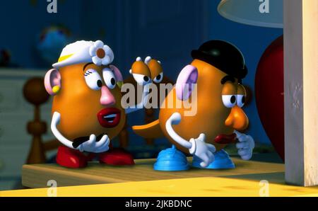 Mrs. Potato Head & Mr. Potato Head Film: Toy Story 2 (USA 1999) Regie: John Lasseter, Ash Brannon & Lee Unkrich, Regie: John Lasseter 13. November 1999 **WARNUNG** Dieses Foto ist nur für redaktionelle Zwecke bestimmt und unterliegt dem Copyright von PIXARDISNEY und/oder des Fotografen, der von der Film- oder Produktionsfirma beauftragt wurde, und kann nur von Publikationen im Zusammenhang mit der Bewerbung des oben genannten Films reproduziert werden. Eine obligatorische Gutschrift an PIXARDISNEY ist erforderlich. Der Fotograf sollte auch bei Bekanntwerden des Fotos gutgeschrieben werden. Ohne schriftliche Genehmigung der Film Company kann keine kommerzielle Nutzung gewährt werden. Stockfoto