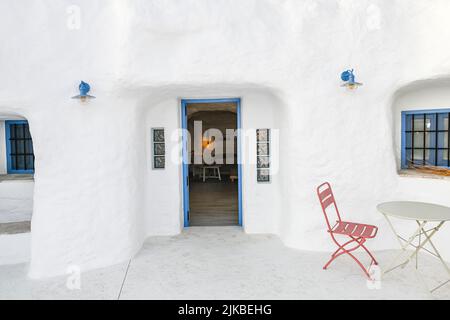 Höhlenhäuser für den ländlichen Tourismus Stockfoto