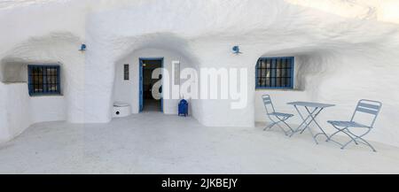 Höhlenhäuser für den ländlichen Tourismus. Stockfoto