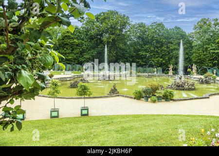 Bayreuth Hermitage - Die Wasserspiele Des Großen Beckens Stockfoto