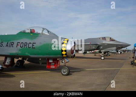 Canadair CL-13B Sabre, F-AYSB, (North American F-86) RIAT 2022, RAF Fairford Gloucester, Stockfoto