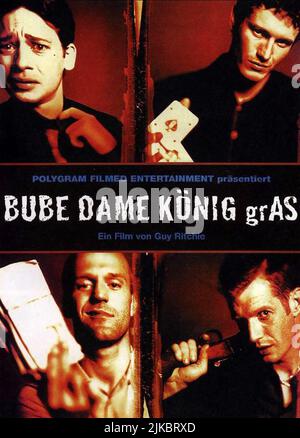 Dexter Fletcher, Nick Moran, Jason Statham & Jason Flemyng Film: Lock, Stock and Two Smoking Barrels (UK 1998) Regie: Guy Ritchie 28. August 1998 **WARNUNG** Dieses Foto ist nur für redaktionelle Verwendung bestimmt und unterliegt dem Copyright von HANDGEFERTIGTEN FILMEN und/oder dem Fotografen, der von der Film- oder Produktionsfirma beauftragt wurde.Es kann nur von Publikationen im Zusammenhang mit der Bewerbung des oben genannten Films reproduziert werden. Eine obligatorische Gutschrift für HANDGEFERTIGTE FILME ist erforderlich. Der Fotograf sollte auch bei Bekanntwerden des Fotos gutgeschrieben werden. Ohne schriftliche Genehmigung der Film Company kann keine kommerzielle Nutzung gewährt werden. Stockfoto