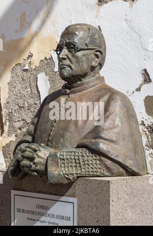 Büste von Dr. Francisco Fulgencio Andrade, Funchal, Madeira, Portugal Stockfoto