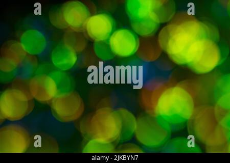 Blur Lens Flare Lights Green Bokeh Circle Glow Stockfoto