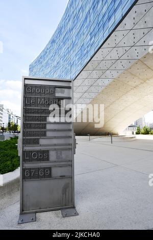 LE MONDE Zeitungszentrale - Austerlitz - Paris - Frankreich Stockfoto
