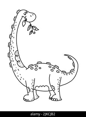 Dinosaurier Malvorlagen für Kinder. Kinder Tierkunst Stockfoto