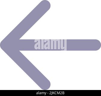 Symbol für die benutzeroberfläche mit flachem Pfeil nach links Stock Vektor