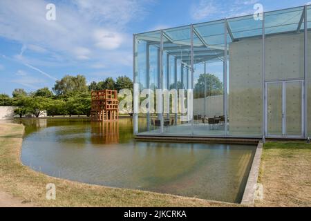 Langen Foundation, Raketenstation, Gebäude von Tadao Ando Stockfoto