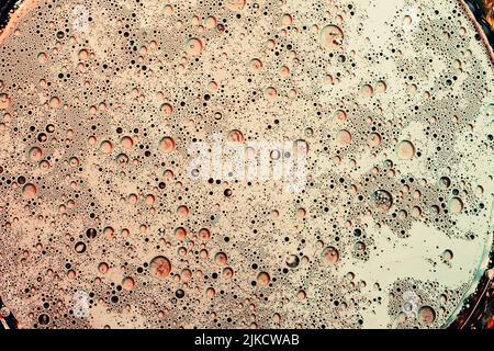 Abstrakte Kunst beige Emaille sprudelte Textur Oberfläche Stockfoto