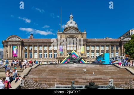 Massen von Besuchern in Birmingham für die Commonwealth Games 2022 Stockfoto