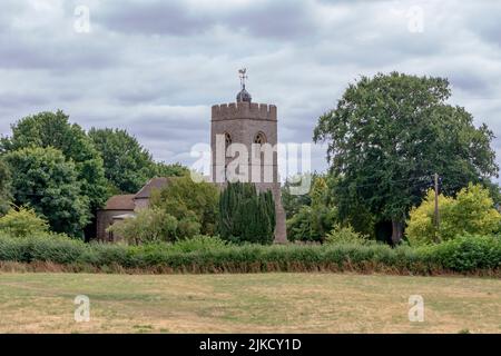 Weston Underwood Buckinghamshire Vereinigtes Königreich Juli 30 2022:die Kirche St. Lawrence in Weston Underwood North Buckinghamshire Stockfoto