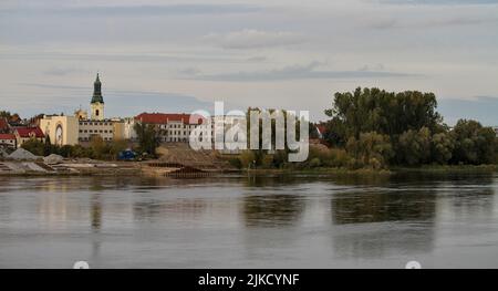 Eine malerische Aussicht auf den alten Fordan, Polen von der Seite der Weichsel Stockfoto
