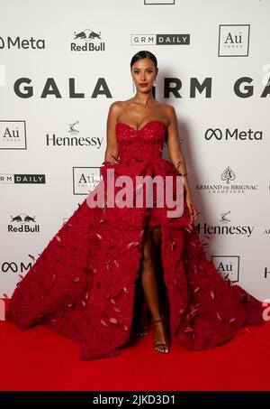 Maya Jama bei der GRM Gala im Kensington Palace in London. Bilddatum: Montag, 1. August 2022. Stockfoto