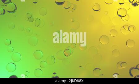 Wassertropfen auf gelb Stockfoto