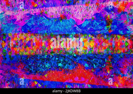 ABSTRAKTE ZEITGENÖSSISCHE KUNST: Pleasure Beach Stockfoto