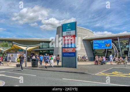 Moto Wetherby steht auf der A1(M) in North Yorkshire zur Verfügung. Stockfoto