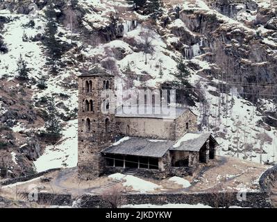 IGLESIA DE SANT JOAN DE CASELLES - SIGLO XII. ORT: IGLESIA DE SANT JOAN DE CASELLES. ANDORRA. Stockfoto