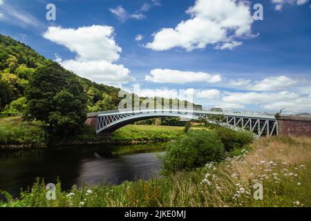 Bigsweir Brücke, zwischen Tintern und Monmouth, trägt die A466, verbindet die walisische und englische Seite des Flusses Wye. Erbaut 1827, ursprünglich als Stockfoto