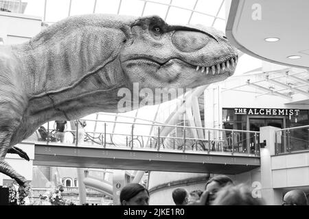 Leeds Jurassic Trail Trinity Shopping Center 2022 Stockfoto