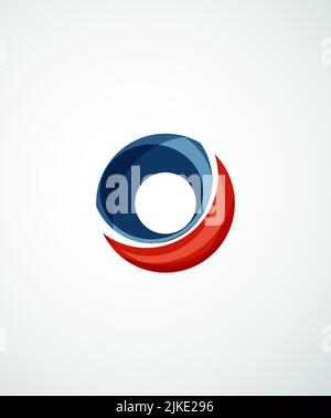 Brief-Firma-Logo-Design. Sauberes, modernes abstraktes Konzept machte der fließenden Wellenformen überlappen Stock Vektor