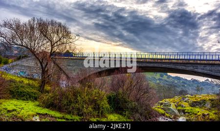 Puente Nuevo de Herrera en Galapagar, Comunidad de Madrid, España Stockfoto