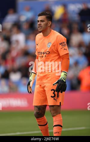 Leicester, Großbritannien. 30.. Juli 2022. Ederson (MC) beim FA Community Shield Spiel Liverpool gegen Manchester City, im King Power Stadium, Leicester, UK, am 30. Juli 2022 Credit: Paul Marriott/Alamy Live News Stockfoto