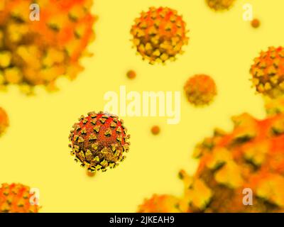 Eine Illustration des Monkeypox-Virus Stockfoto