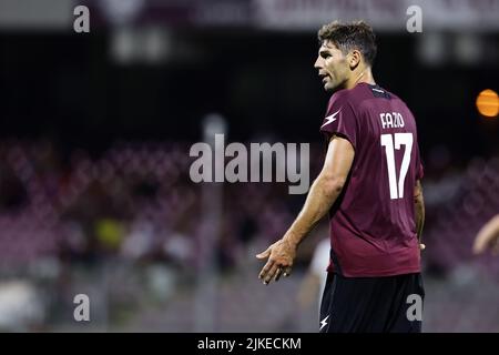 Foto Alessandro Garofalo/LaPresse30 Luglio 2022 Salerno, Italia - US Salernitana vs Adana Demirspor - amichevole estive prima trofeo Angelo Iervolino. Stadio Arechi. Nella foto: Federico Fazio (US Salernitana 1919); Juli 30 , 2022 Salerno, Italien - US Salernitana vs Adana Demirspor, Sportfußball, Sommerfreundschaftsspiel Erstes Angelo Iervolino Pokal Arechi Stadion. Im Bild: Federico Fazio (US Salernitana 1919); Stockfoto