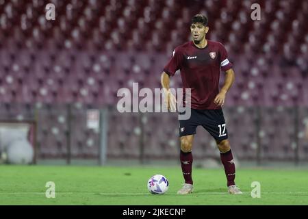 Foto Alessandro Garofalo/LaPresse30 Luglio 2022 Salerno, Italia - US Salernitana vs Reggina 1914 - amichevole estive prima trofeo Angelo Iervolino. Stadio Arechi. Nella foto: Federico Fazio (US Salernitana 1919); 30. Juli 2022 Salerno, Italien - US Salernitana vs Reggina 1914, Sportfußball, Sommerfreundschaftsspiel Erstes Angelo Iervolino Pokal Arechi Stadion. Im Bild: Federico Fazio (US Salernitana 1919); Stockfoto