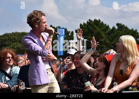 Zach Lount Von King No One Performing Live Off Stage In Concert, Tag 3 Des Victorious Festival 2021 Stockfoto