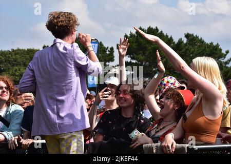 Zach Lount Von King No One Performing Live Off Stage In Concert, Tag 3 Des Victorious Festival 2021 Stockfoto