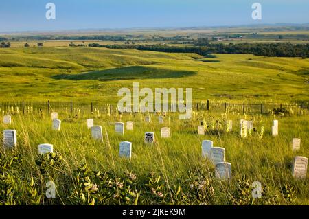 Custer's Last Stand Landscape of Little Bighorn Battlefield National Monument, Montana Stockfoto