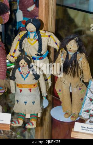 Crow Indian Reservation Museum, Crow Agency Montana Stockfoto