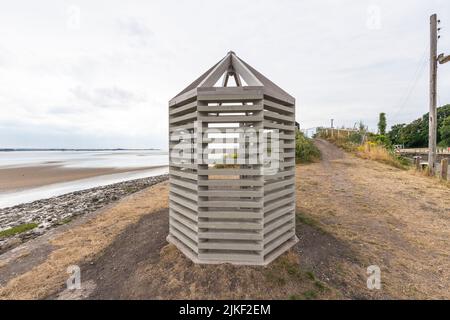 „Lookout“-Skulptur, Lydney Dock, Gloucestershire. Stockfoto