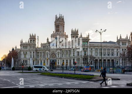 Rathaus von Madrid an der Plaza de Cibeles, Spanien Stockfoto