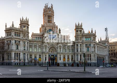 Rathaus von Madrid an der Plaza de Cibeles, Spanien Stockfoto