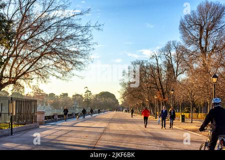 Retiro Park, Parque del Buen Retiro, Madrid, España Stockfoto