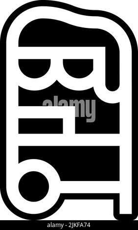 Symbol für Lebensmittelstand, schwarze Vektorgrafik. Stock Vektor