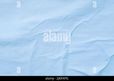 Himmel blau nasses Papier zerknittert Textur Kunst Hintergrund Stockfoto