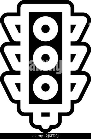 Ampelsymbol, schwarze Vektorgrafik. Stock Vektor